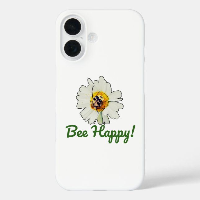 Bee Happy Eco Case – Nature-Inspired Positivity (Back)