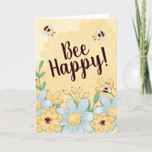 Bee Happy Encouragement Card