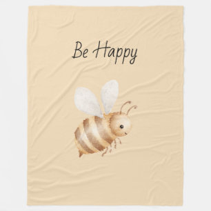 Bee Happy Fleece Blanket