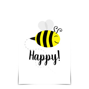 "Bee Happy" Happy Bee Card