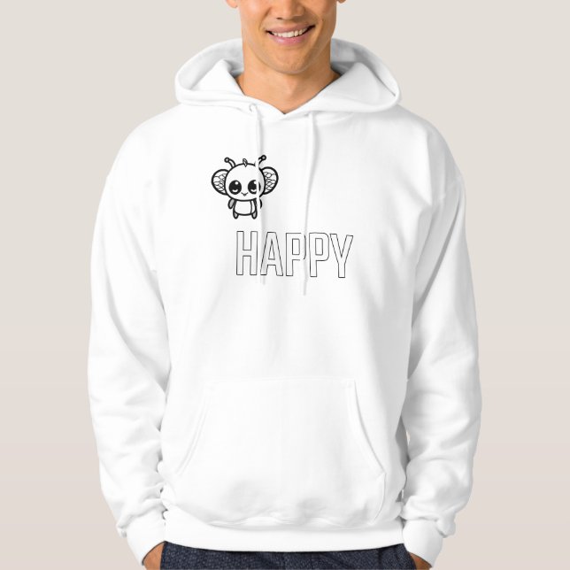 Bee Happy :) Hoodie (Front)