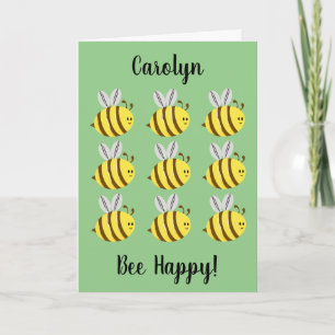 Bee happy, it's your birthday.  Personalised Card