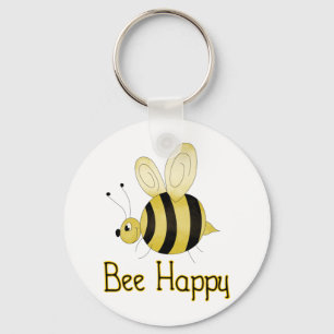 Bee Happy Key Ring