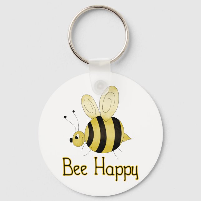 Bee Happy Key Ring (Front)