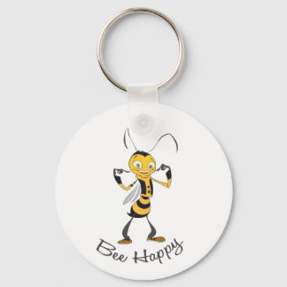 Bee Happy Key Ring