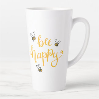 Bee happy latte mug