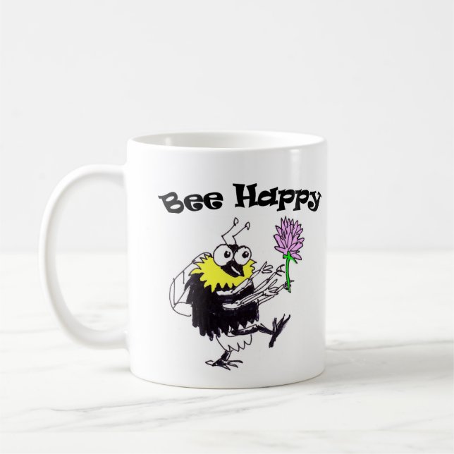 Bee Happy Mug (Left)
