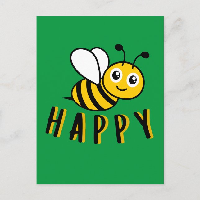 Bee Happy Postcard (Front)