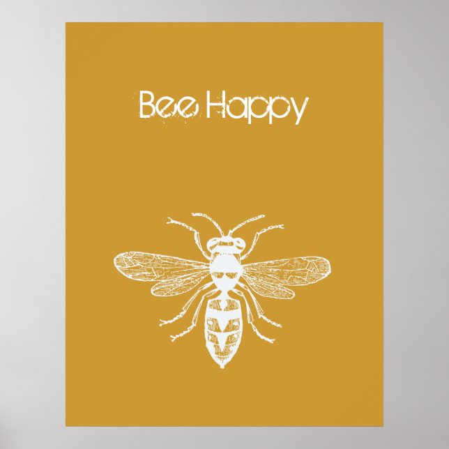 Bee Happy Poster (Front)