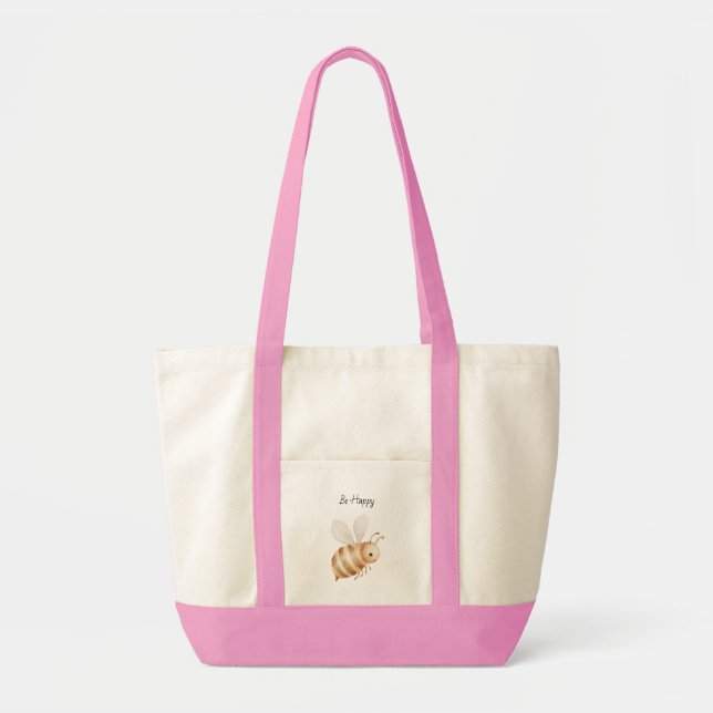 Bee Happy Tote Bag (Front)