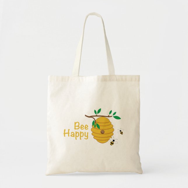 Bee Happy Tote Bag (Front)
