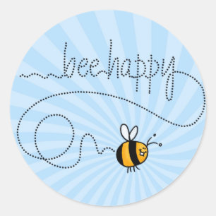 bee happy trail stickers