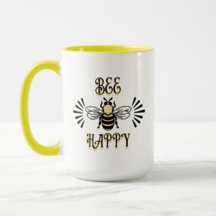 Bee Happy   Vintage Colours Honey Bee Mug