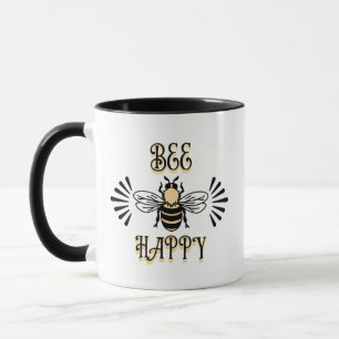 Bee Happy   Vintage Colours Honey Bee Mug