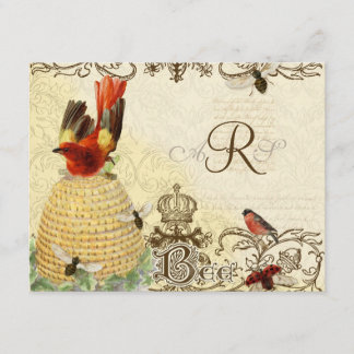 Bee Happy Vintage - RSVP Response Card