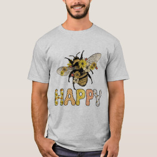 Bee Happy Vintage Sublimation T-Shirt