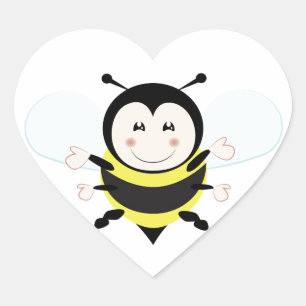 Bee Heart Sticker