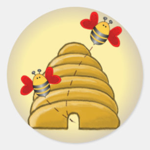 BEE HIVE by SHARON SHARPE Classic Round Sticker