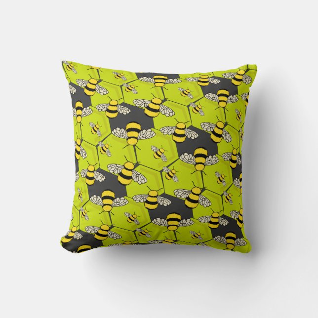 Bee Hive Fun Honeycomb Cushion (Front)