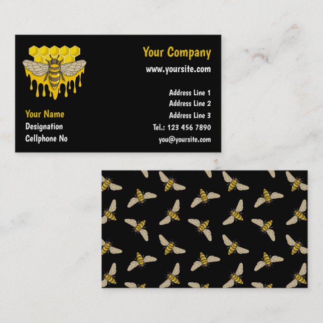 Bee Hive Honey Business Card (Front/Back)