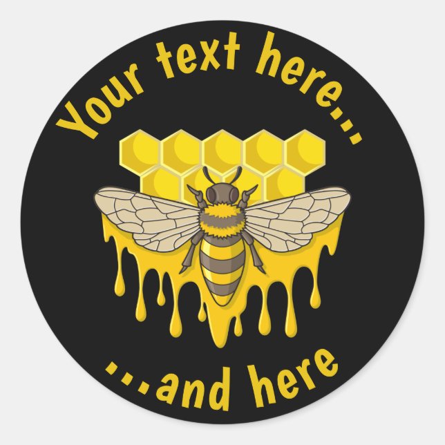 Bee Hive Honey Classic Round Sticker (Front)