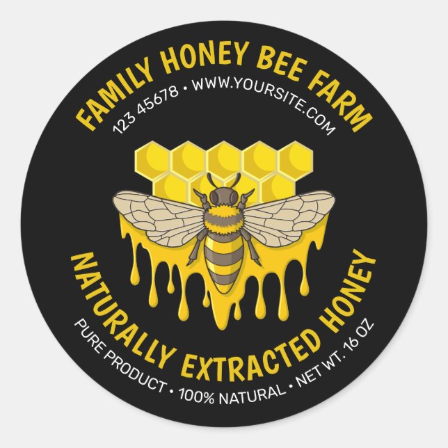 Bee Hive Honey Label (Front)
