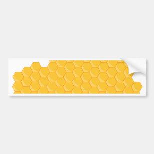 Bee Hive Honeycomb Hexagon Pattern Bumper Sticker