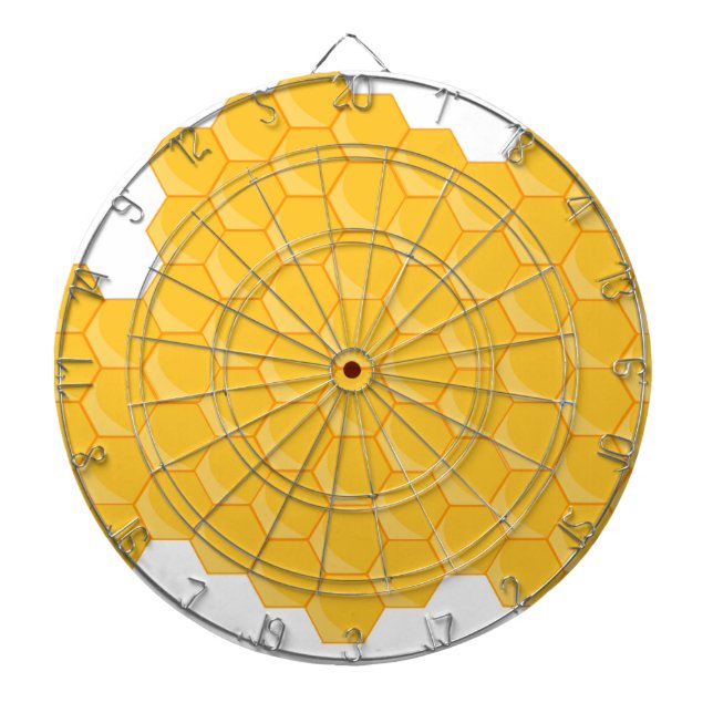 Bee Hive Honeycomb Hexagon Pattern Dartboard (Front)