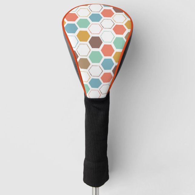 Bee Hive Module Pattern Golf Head Cover (Front)