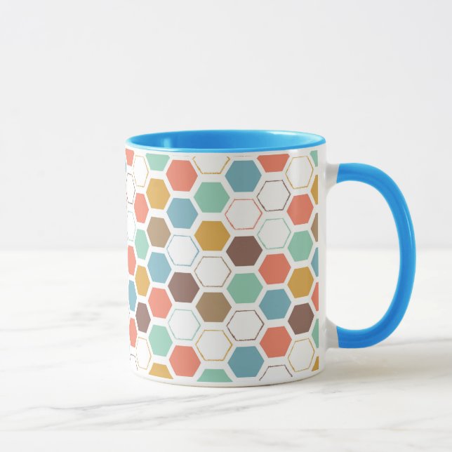 Bee Hive Module Pattern Mug (Right)