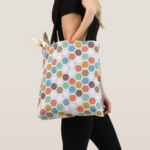 Bee Hive Module Pattern Tote Bag