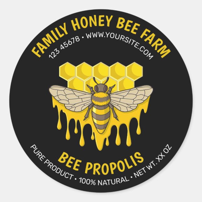 Bee Hive Propolis Label (Front)