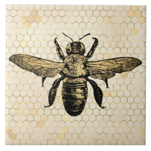 Bee Hive Rustic Gold Honeycomb Ceramic Tile
