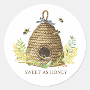Bee Hive Sweet as Honey Classic Round Sticker