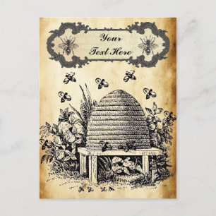 Bee Hive Vintage Personalised Postcard