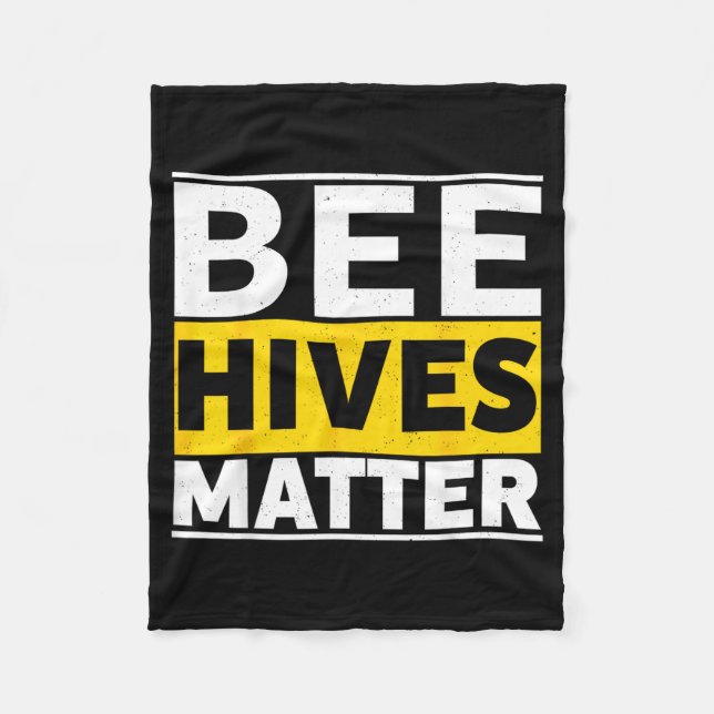Bee Hives Fleece Blanket (Front)
