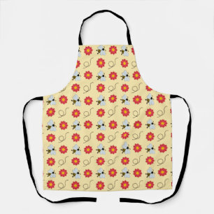 Bee Honey And Flower Apron