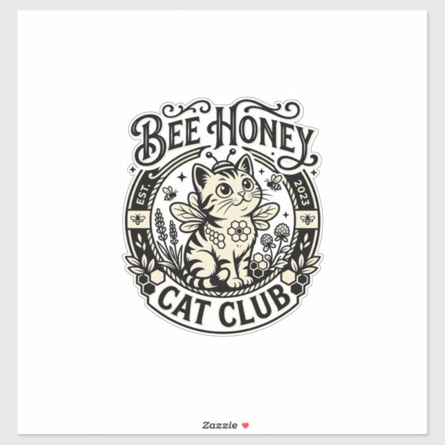 Bee Honey Cat Funny Cat Graphic - Bee Honey Cat Cl (Sheet)