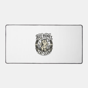 Bee Honey Cat Funny Cat Graphic - Bee Honey Cat Cl Desk Mat