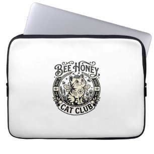 Bee Honey Cat Funny Cat Graphic - Bee Honey Cat Cl Laptop Sleeve