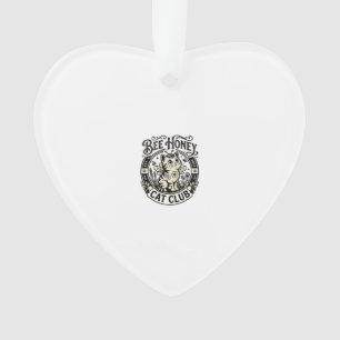 Bee Honey Cat Funny Cat Graphic - Bee Honey Cat Cl Ornament