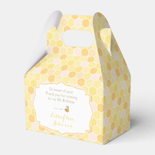 Bee, honey or honeycomb yellow favour box design