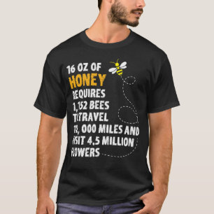 Bee honey statistics plant flowers beekeeper T-Shirt