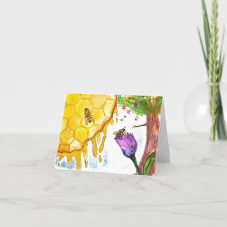 Bee, Honey Sun & Flower Folded Card by Emma & Evan