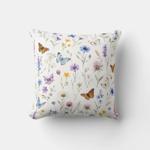 Bee Honey Wildflower Nature Botanical Garden Cushion