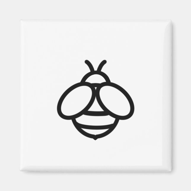 bee honeybee bumblebee Cute insect Magnet (Front)