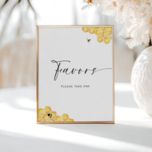 Bee Honeycomb Bridal Shower Favours Poster