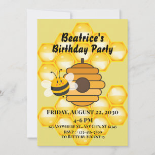 Bee Honeycomb Invitation