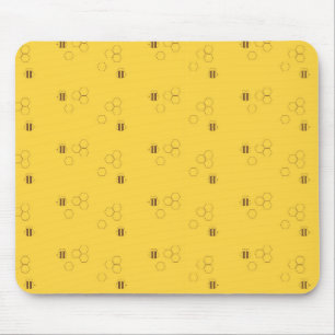 Bee Honeycomb Pattern Mouse Pad