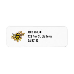 Bee Honeycomb Return Address Label